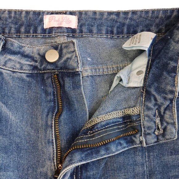 Pink Lily Womens Size 30 Jeans High Waist Straight Leg Blue Jeans Ladies Size 30 - Picture 2 of 10